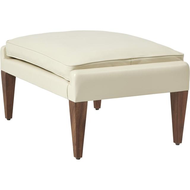Gubi V11 Ottoman Amerikansk Valnød Cream Læder  5715015801621