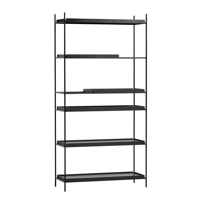 Woud Tray Style Reol Høj Sort  5712800012163