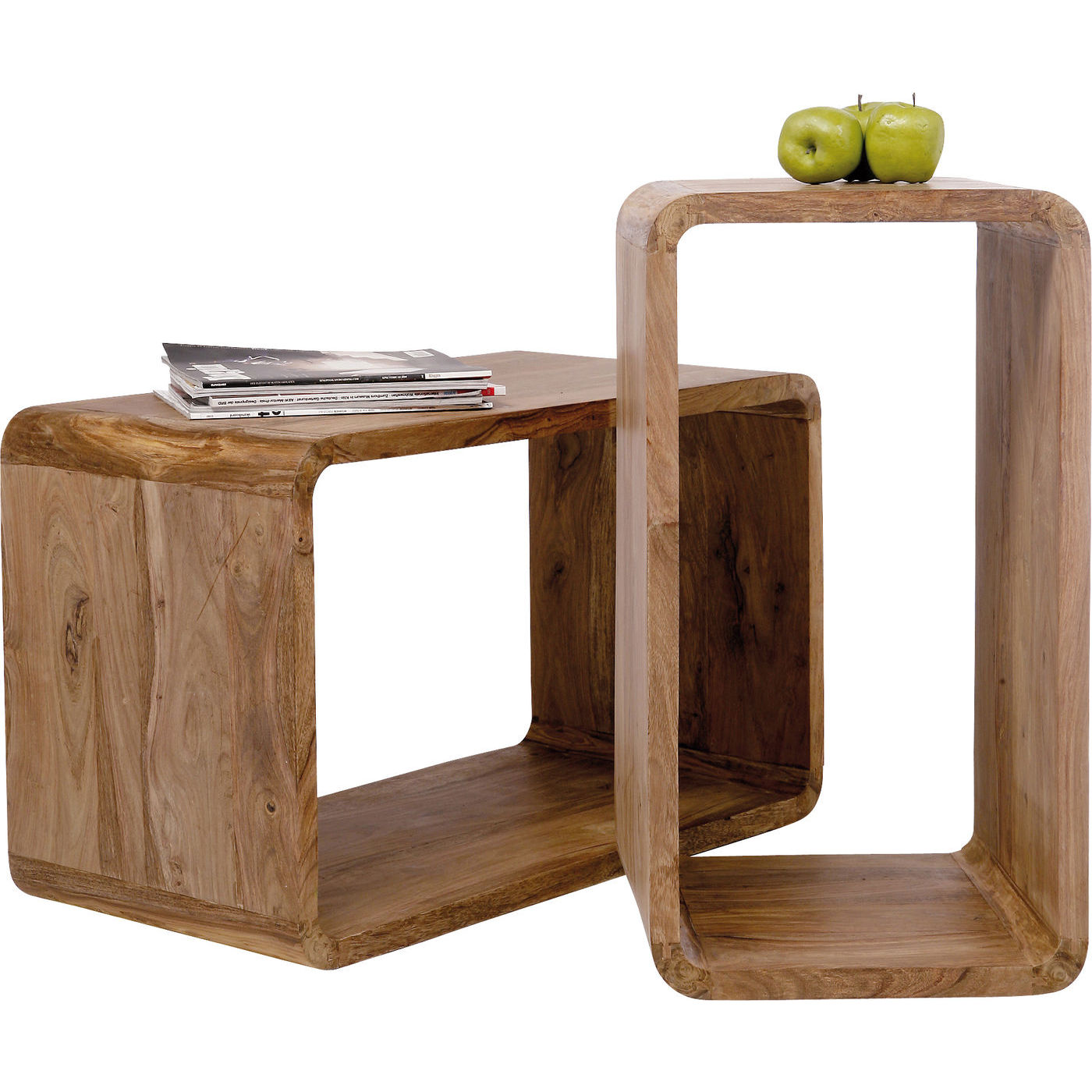 Kare Design Authentico Cube Reol Natur Sheesham Palisander Rektangulær Sæt  4025621750604