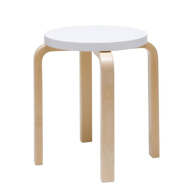 Artek E60 Skammel Birk Hvid  6438305006726