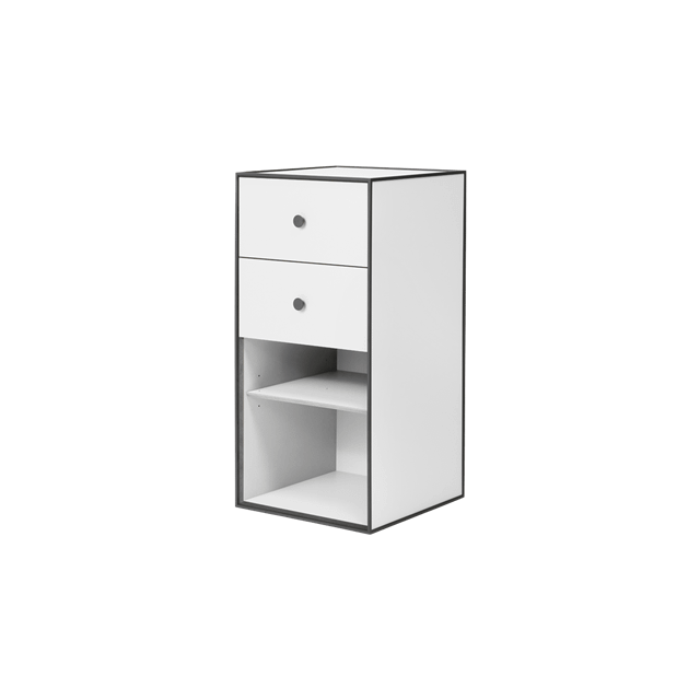Audo Frame Skab Med Hylde  Skuffer Hvid  5711879017642