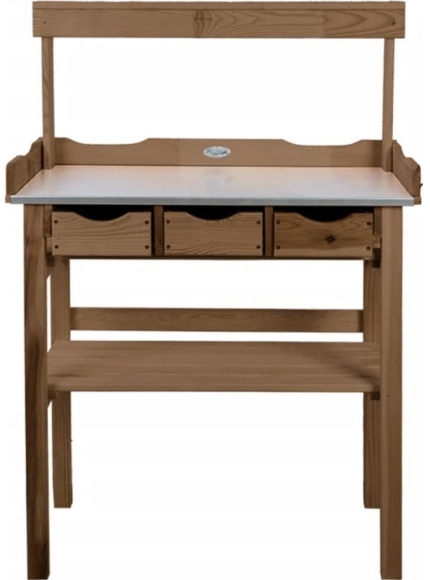 Esschert Design Esschert Stilfuldt Havebord Med Skuffer Hylde Brun  8714982185878