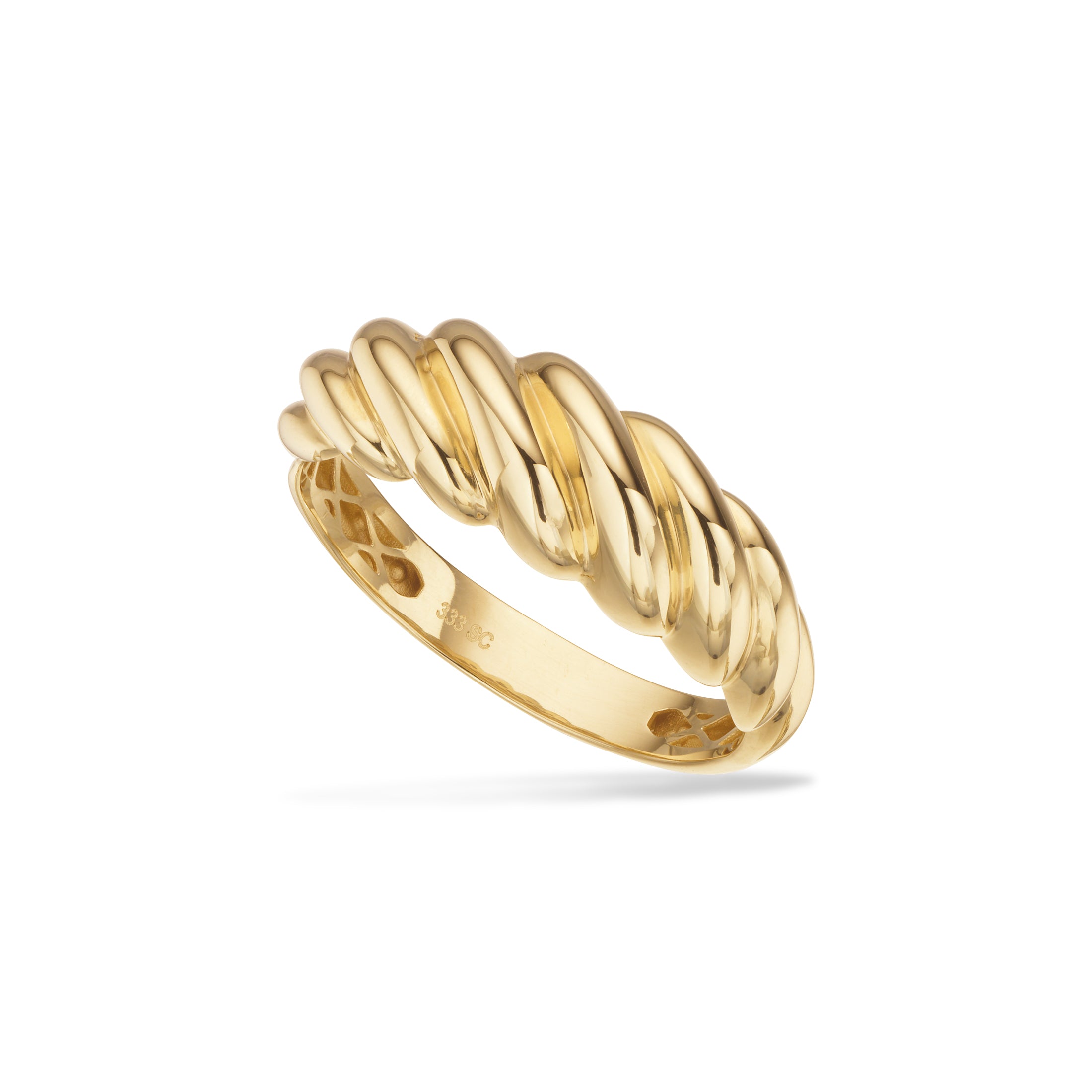 Scrouples Karat Guld Ring Med Snoet Design 714283  1233690227665