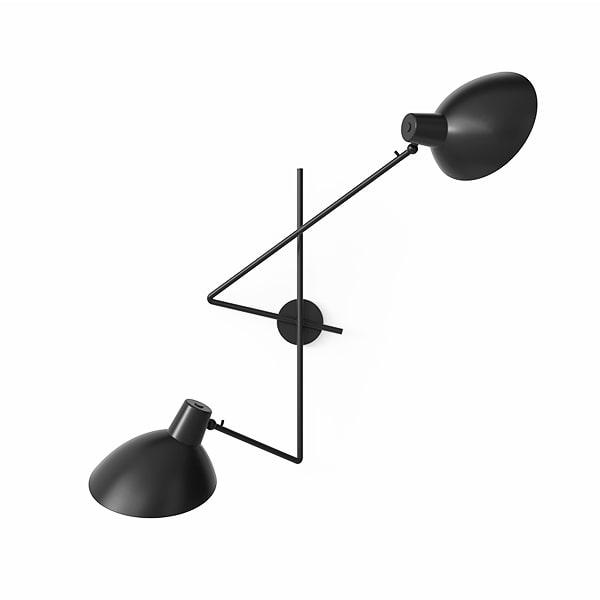 Astep Cinquanta Væglampe Twin Sort Sort  5714056000727
