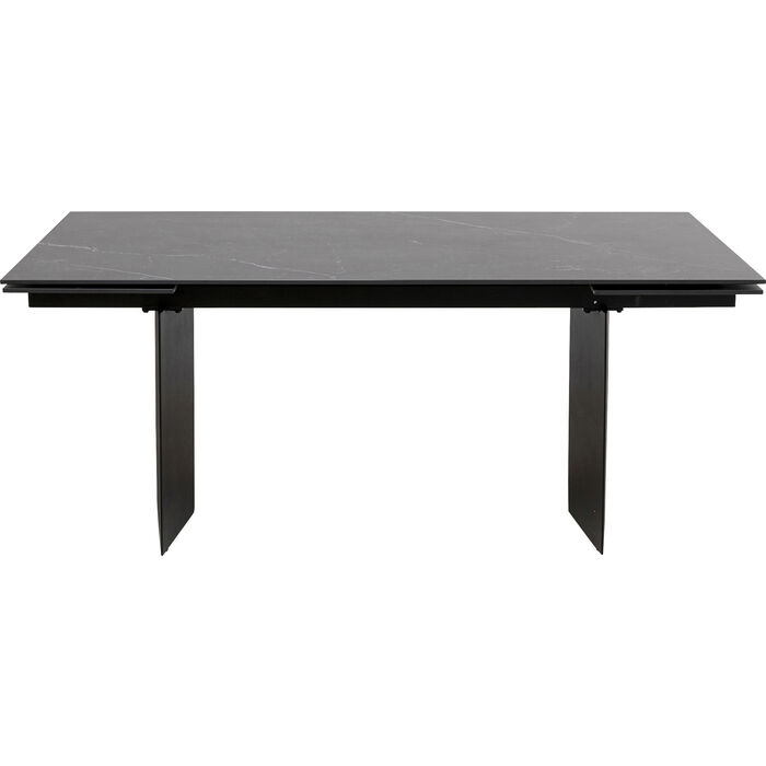 Kare Design Novel Spisebord Inkl Tillægsplader Sort Keramik Stentøj Stål 1804040x90  4025621865421
