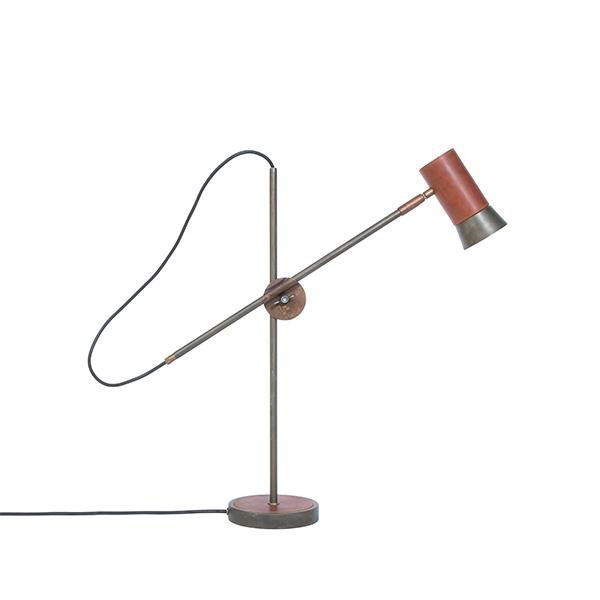 Konsthantverk Kusk Bordlampe Jernoxid  Læder  7394072418126