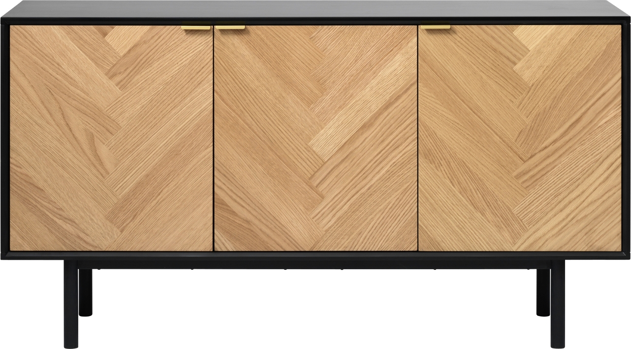 Calvi Skænk Med Sildebenslåger Natur H80x43x150 Egetræ  5704745089676