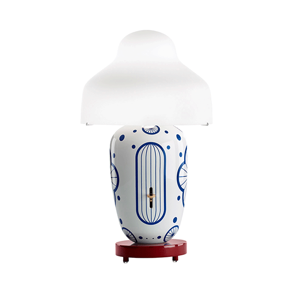 Parachilna Chinoz Bordlampe Ming  Hvid