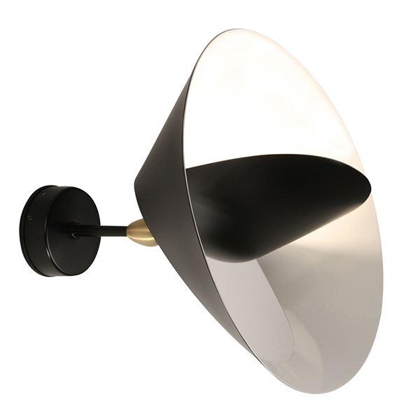 Serge Mouille Applique Saturne Væglampe Sort  Messing