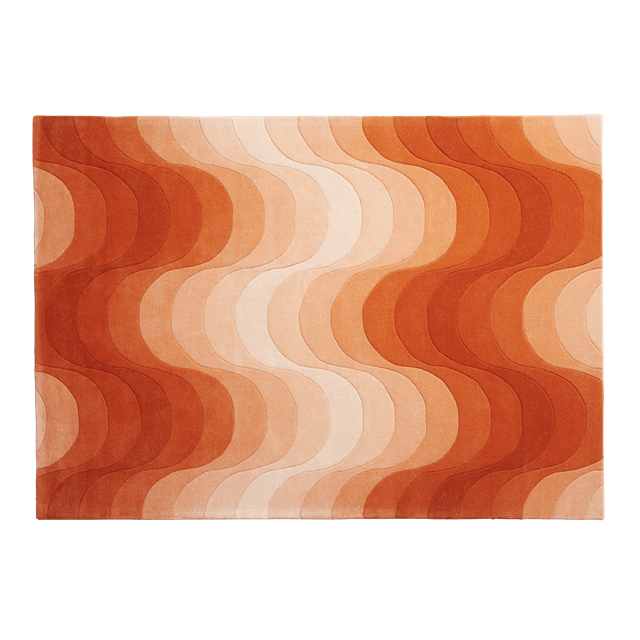 Verpan Wave Gulvtæppe Orange  5702411107235