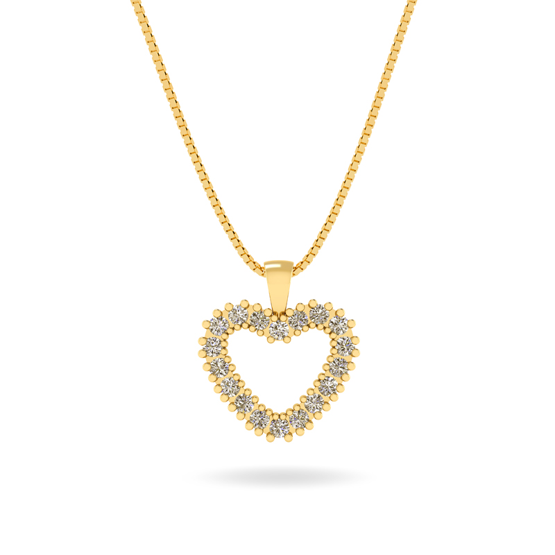 Henrik ørsnes Design Hjerte Karat Guld Vedhæng Med Diamanter Carat  1255550362071