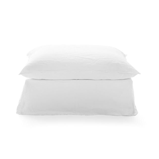 Gervasoni Ghost 06p Ottoman Lino Bianco