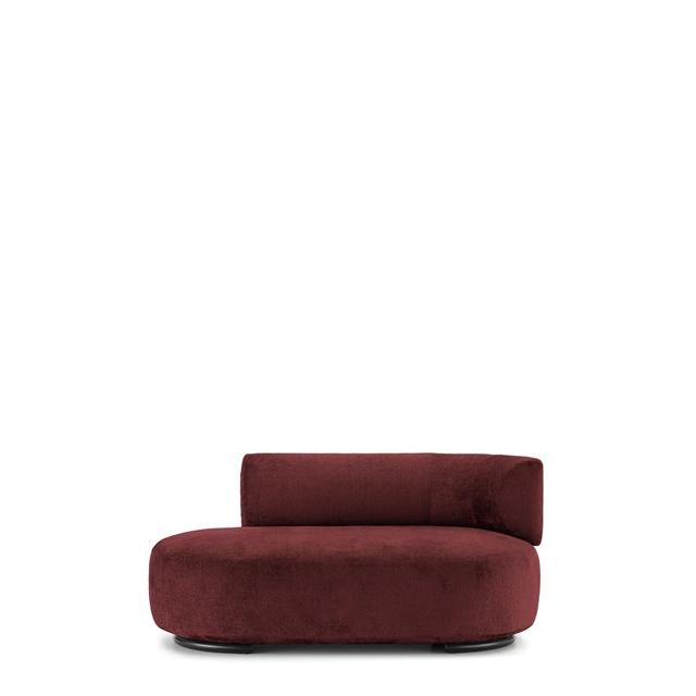 Kartell Wait Dormeuse Sofa Højre Rød  8058967331974