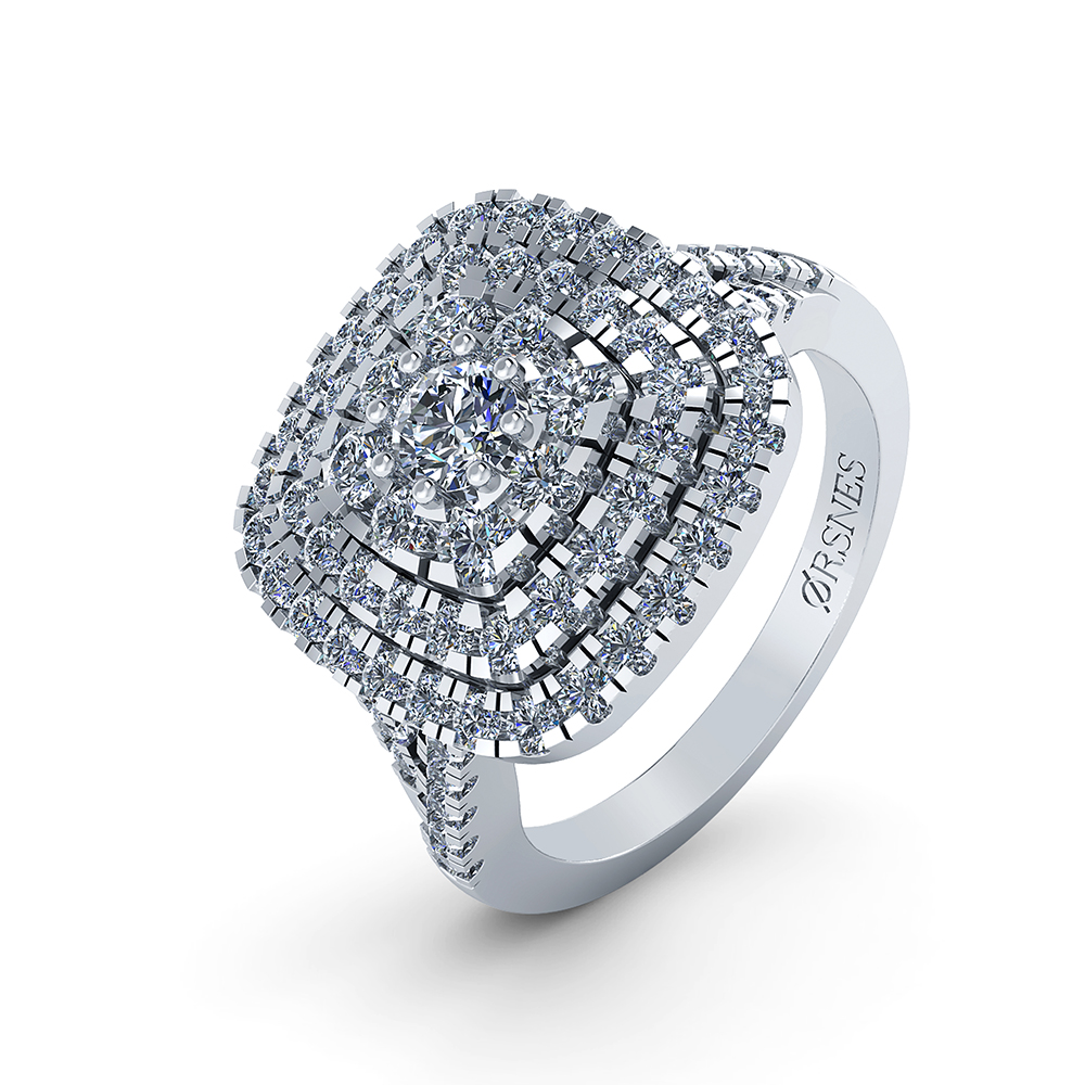Karat Hvidguld Ring Fra Henrik ørsnes Design Med Brillanter 022 Carat  1255550328169