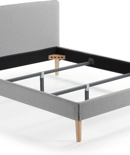 Dobbeltsengeramme Kave Home Dyla Nordisk Design Grå Stof 160 200  8433840445557