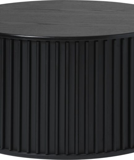 Sofabord Nordique Design Siena Rundt ø85 Sortmalet Egetræ  Mdf Nordisk Minimalistisk Kaffebord  5704745111100