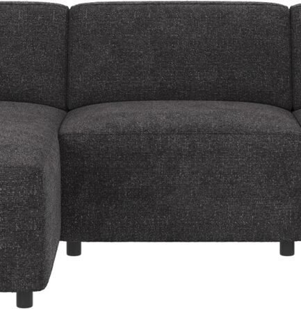 Chaiselongsofa Venstrevendt Rowico Willard Nordisk Design Mørkegrå Polyester Modulopbygget Slidstærk Robin 312x161  7340126561096