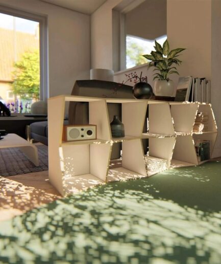 Radis Mesh Reol Moderne Design Størrelser 151x61