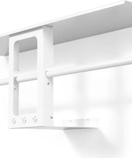 Knagerække Hattehylde Spinder Design Luno Hvid Stål 100  8712077116271