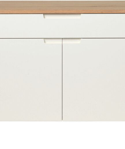 Skænk Sideboard Nordique Design Amalfi 76x140x44 Natur Egetræ  Hvid Mdf Skandinavisk Design  5704745073477