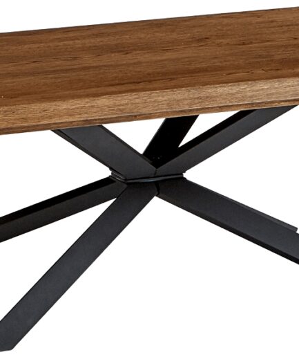 Nordique Design Sofabord Loungebord Arno Røget Egetræ Med Sorte Metalben L130xb68  5704745085357