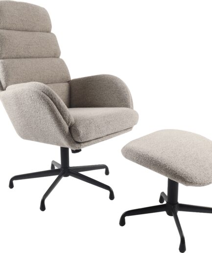 Lænestol Nordique Design Sifton Taupe Boucl H110b70d76 Fsc Metalstel  5704745135731