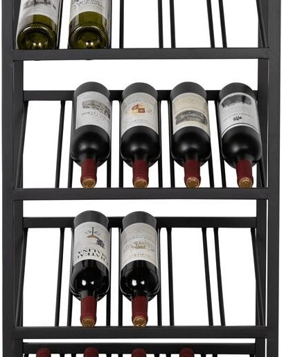 Vinskab Zuiver Cantor Antracit Jern Slank Design Rummer Flasker H180 B48 D35  8718548048454