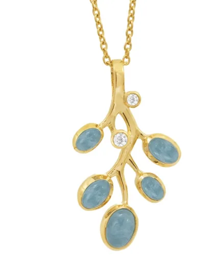 Rabinovich Halskæde Forgyldt Med Aquamarin Azure